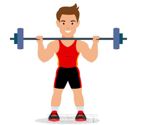 Weightlifting Clipart Man Lifting Weights For Strength Training