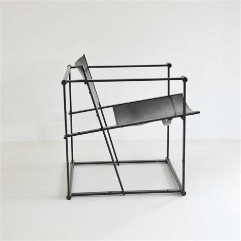 Radboud Van Beekum Fm62 Cube Chair In Black Leather For Sale At 1stdibs