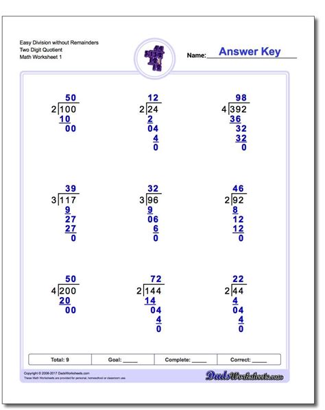Long Division Worksheets Grade 6 With Answers Kidsworksheetfun