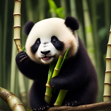 Bad Jackal760 A Chubby Baby Panda Eating Bamboo
