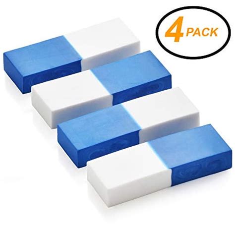 Emraw Two Tone White And Blue Vinyl Soft Pencil Mark Eraser Rubber For