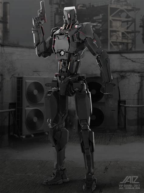 Artstation Droid Vip Guard Yeongjin Jeon Futuristic Robot Robot