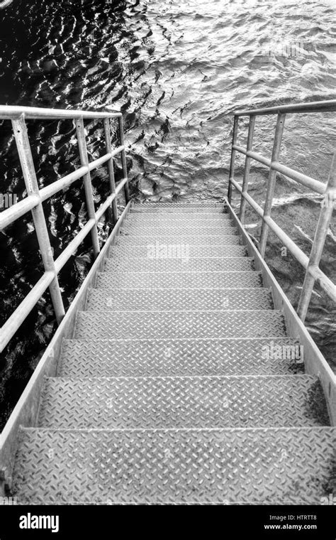 Stairs Going Into Water Stock Photo Alamy
