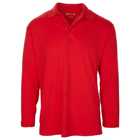 Classic Dri Fit Mens Long Sleeve Golf Shirts Blue Black White Red