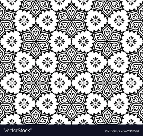 Indian Seamless Pattern Repetitive Mehndi Design Vector Image