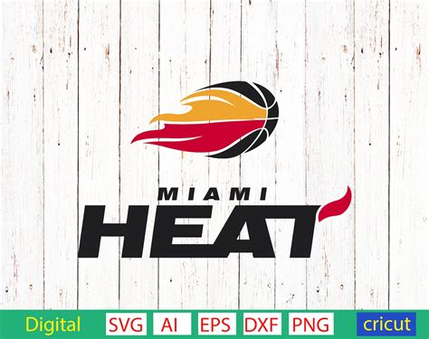 Miami Heat Miami Heat Svg Ai Eps Dxf Png Miami Heat Etsy