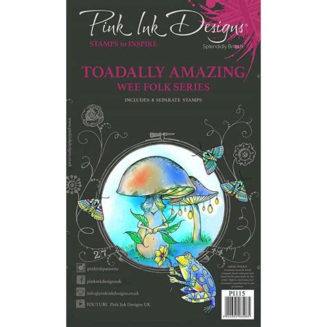 Pink Ink Designs Toadally Amazing A6 Clear Stamp Set