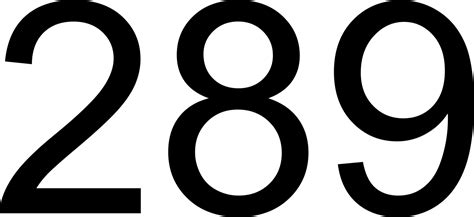 289 — двести восемьдесят девять натуральное нечетное число в ряду