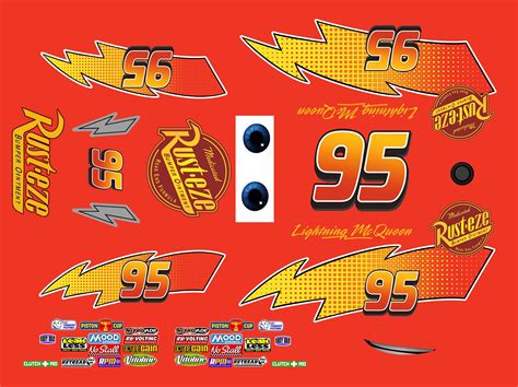 Lightning McQueen Decals | Lightning mcqueen drawing, Lightning mcqueen
