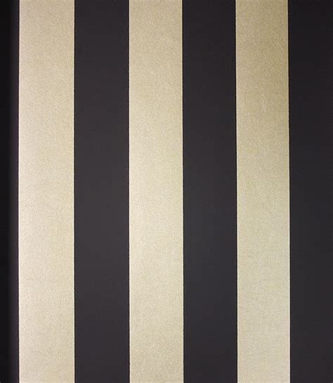 Stripe Panel Wallpaper In Black Gold Ubicaciondepersonascdmxgobmx