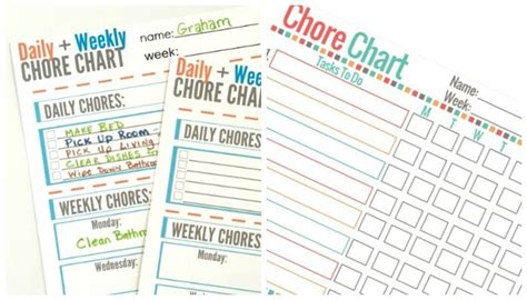 10 Creative Chore Charts Printables For Kids Somewhat Simple