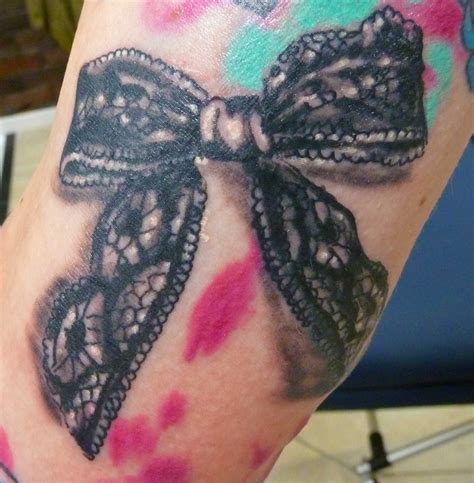 Ribbon Tattoos Lace Bows Print Tattoos