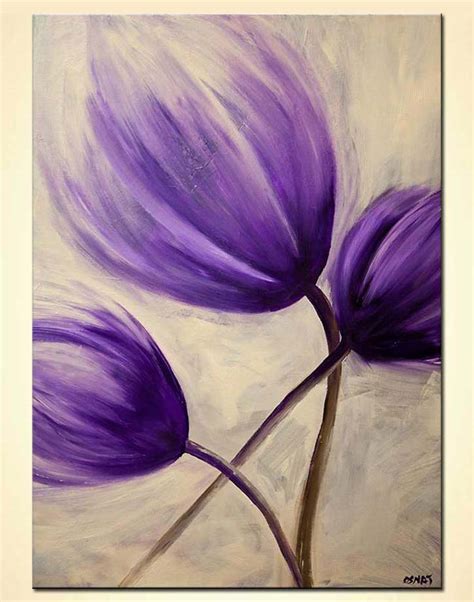 Buy Purple Tulip Flower Abstract Painting 7477