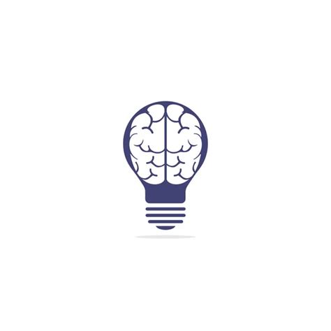 Bulb Brain Logo Design Creative Light Bulb Idea Brain Vector Stock