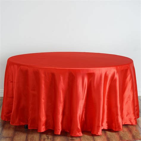 Buy 120 Red Satin Round Tablecloth Case Of 36 Tablecloths At