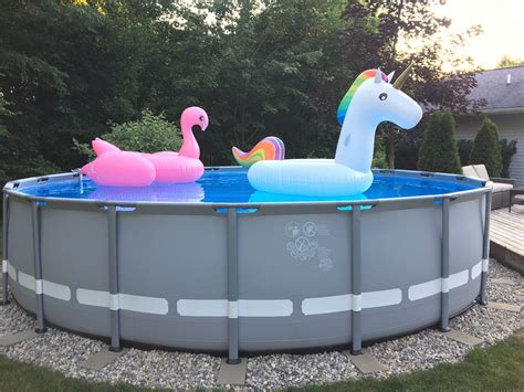 Unlike traditional pools, draining an intex model can only be done using a garden hose, taking the drain time to anywhere from 2 to 3 days in some instances. Our Intex Pool Landscaping - Leave a little sparkle ...