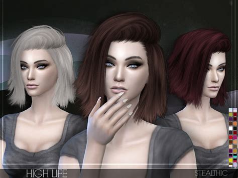 This mod only covers short hair styles. Stealthic - High Life (Female Hair) - The Sims 4 Catalog