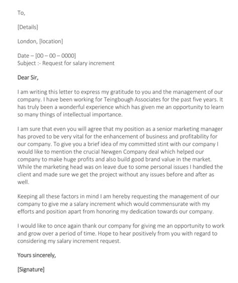Salary Increase Letter Template From Employer To Employee Collection Letter Template Collection