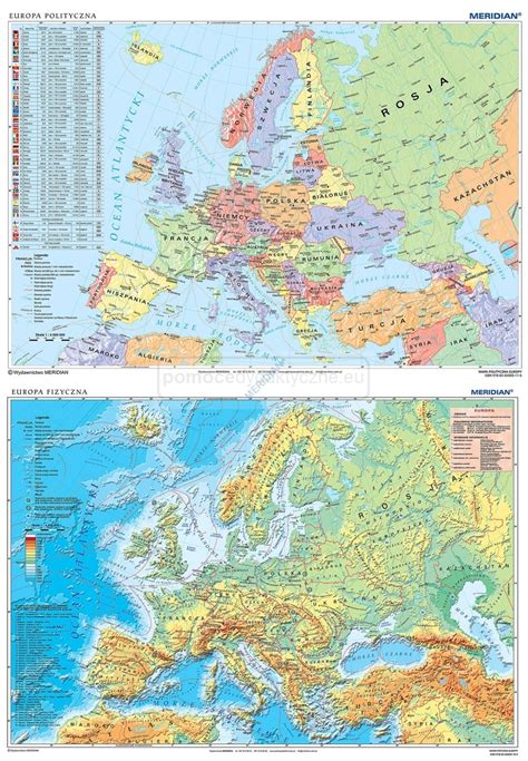 Mappe dell'europa, scegli il tipo di mappa che preferisci. DUO Europa fizyczna z elementami ekologii / Europa ...