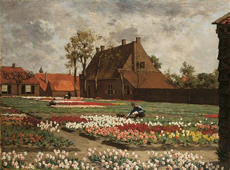 Anton Koster Paintings Prev For Sale A Bulb Field With The House