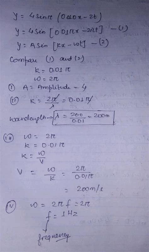 The Equation Of A Transverse Wave Travelling On A Rope Is Given By Y