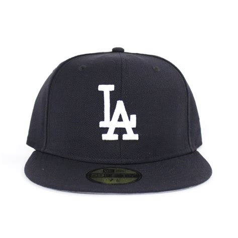 Los Angeles Dodgers New Era 59fifty Fitted Hat Navy Gray Under Brim