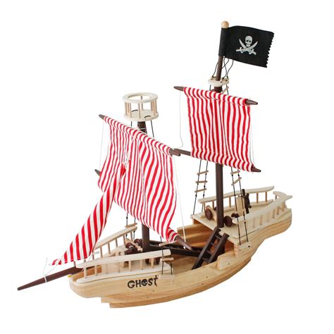 Zimtown Toy T 43 Large Wooden Pirate Ship Decoration Nautical Ocean