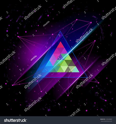 Hipster Space Triangle Mystic Galaxy Astral Stock Vector 129243869