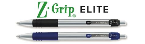 Zebra Pen Z Grip Elite Retractable Ballpoint Pen Metal Barrel Medium