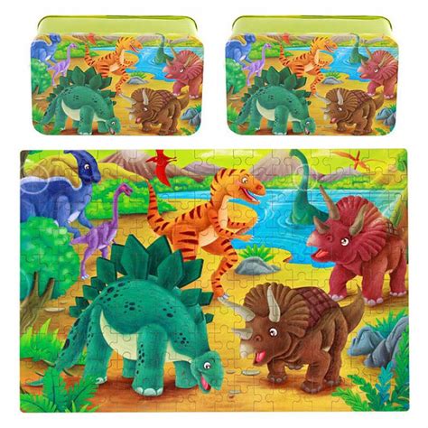 200pcs/set dinosaur wooden puzzle toys kids children ...