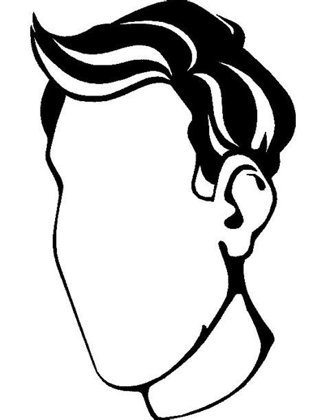 Human Face Outline Coloring Pages