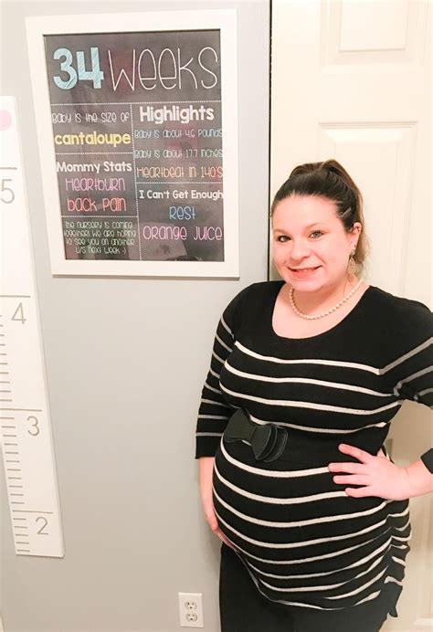 34 Weeks Pregnant Update Chalkboard Sign 34 Weeks Pregnant Fashion