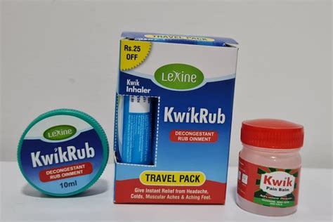 Lexine Blue Kwick Rub Travel Pack Combo For Personal Packaging Size 10 Ml At Rs 38pack In
