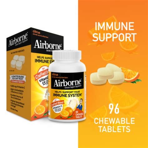 Airborne Immune Support Citrus Chewable Tablets 96 Ct Kroger