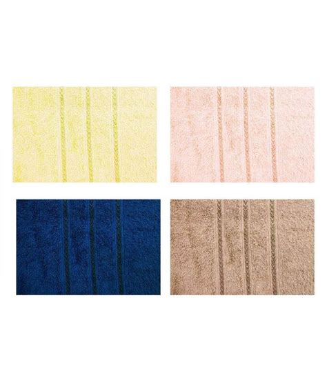 Bombay Dyeing Multicolour Cotton Bath Towels Set Of 4 Buy Bombay