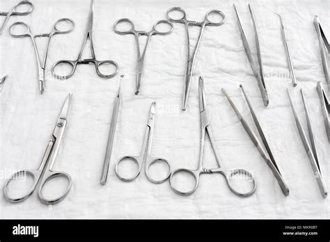 Set Of Surgical Medical Tools Ready To Used Stock Photo Alamy