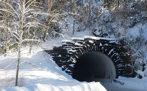 Snowy Tunnel Nature Tunnel Snow Winter Hd Wallpaper Peakpx