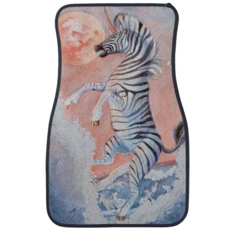 $ 4.5 / piece min order: Fantasy Zebra Unicorn Illustration Car Floor Mat | Unicorn ...