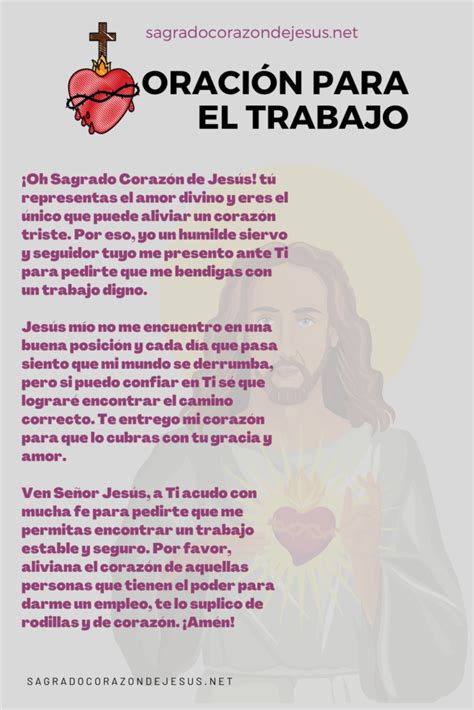 Oración Para El Trabajo Al Sagrado Corazón De Jesús Poderosa