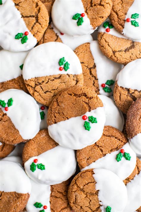 White Chocolate Gingersnap Cookies Classic Christmas Cookies