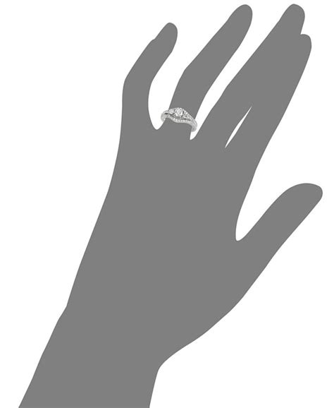 Macys Diamond 3 Stone Engagement Ring 1 Ct Tw In 14k White Gold