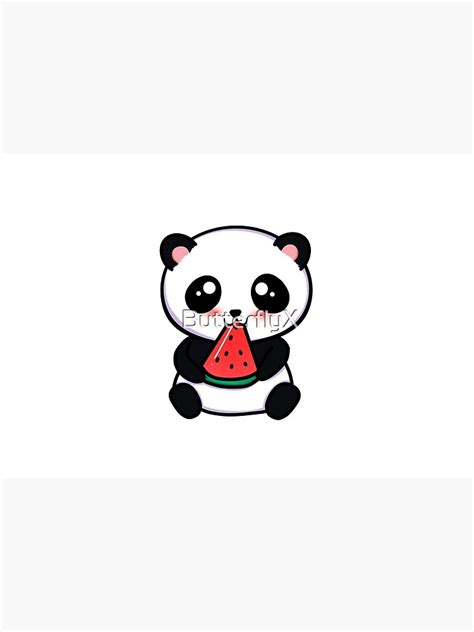 Panda Eating Watermelon Mask For Sale By Butterflyx Redbubble