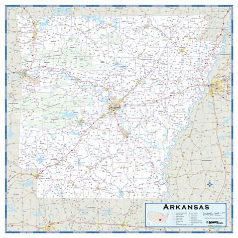 Arkansas Highway Wall Map