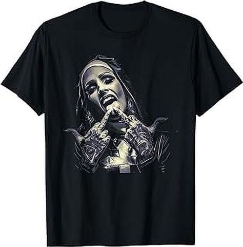 Occult Gothic Dark Satanic Nun Tattoos Unholy Nun Horror T Shirt