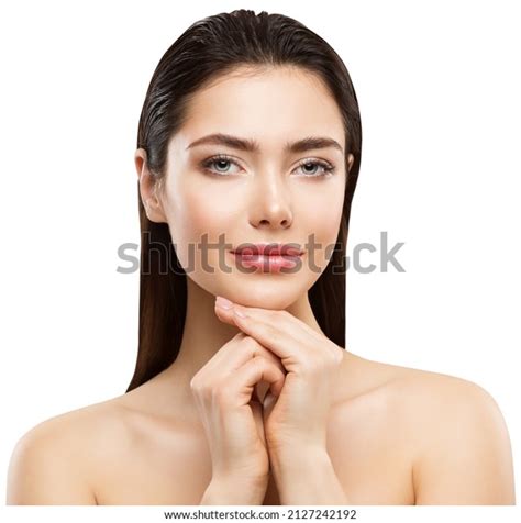 Face Beauty Woman Portrait Brunette Model Stock Photo