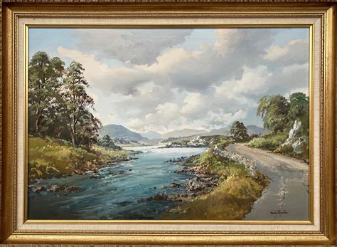 Denis Thornton Oil Painting Of Lough Island In County Down Ireland By