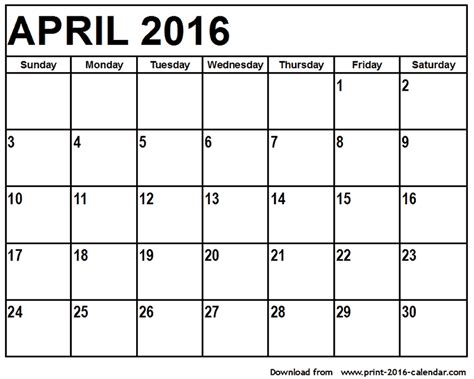 Printable April Calendar Calendar Template 2023