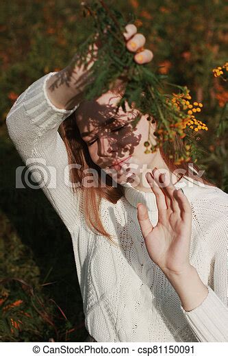 Polina Years Old Girl Photo Shoot On The Street Autumn European Appearance Russia