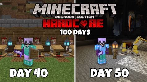 I Survived 100 Days In Minecraft Hardcore Bedrock Edition Day 41 Day