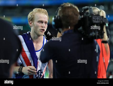 Great Britains Jonnie Peacock Gives An Interview After Winning Gold